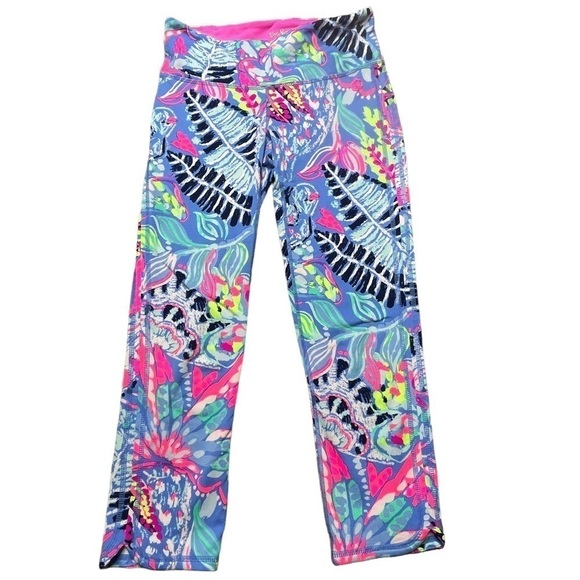 Lilly Pulitzer Luxletic UPF50 Cropped Leggings fantasy garden XS - Picture 1 of 7